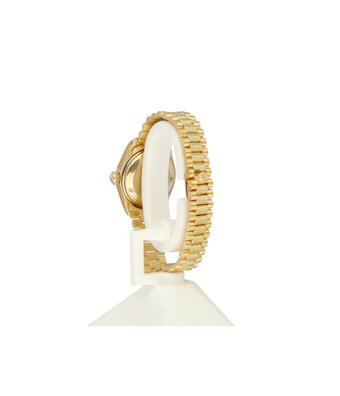 Rolex Lady-Datejust 26 1978 + box | yellow gold blue vignette diamond tight President