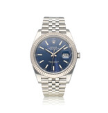 Rolex Datejust 41 2022 box + papers | steel - white gold blue Jubilee