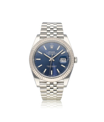 Rolex Datejust 41 2022 box + papers | steel - white gold blue Jubilee