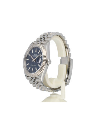 Rolex Datejust 41 2022 box + papers | steel - white gold blue Jubilee