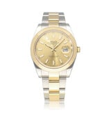 Rolex Datejust 41 2022 box + papers | steel - yellow gold champagne domed Oyster