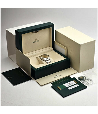 Rolex Datejust 41 2018 box + papers | steel - gold champagne diamond Oyster