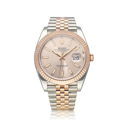 Datejust 41 - 2024 box + papers | steel - rose gold sundust - pink Jubilee