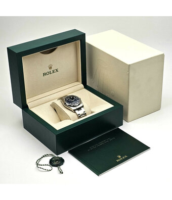Rolex Oyster Perpetual 34 RANDOM SERRIAL | steel blue Oyster + box