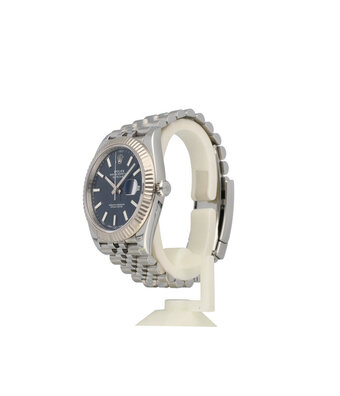 Rolex Datejust 41 NEW ROLEX SERVICE | steel - white gold blue Jubilee + box