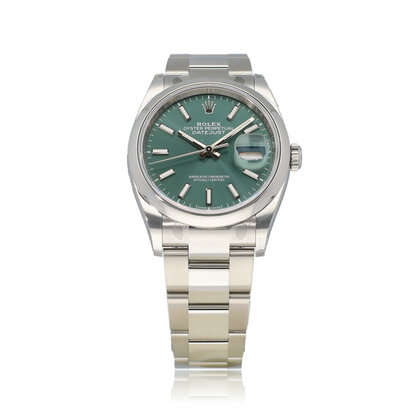 Datejust 36 UNWORN green 2026 box + papers | steel domed Oyster
