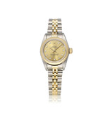 Rolex Oyster Perpetual 24 1998 box + papers | yellow gold steel champagne diamond Jubilee
