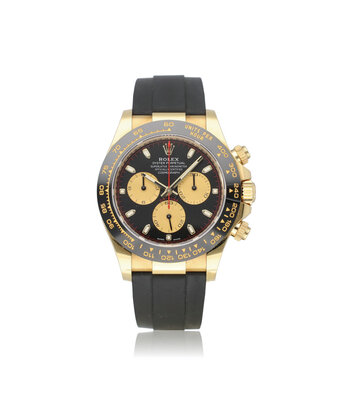 Rolex Daytona  40 - 2022 box + papers | Paul Newman yellow gold ceramic Oysterflex - black / cha