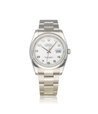 Rolex Datejust 36 NEW ROLEX SERVICE - 2007 + papers | steel white Oyster Z-serial