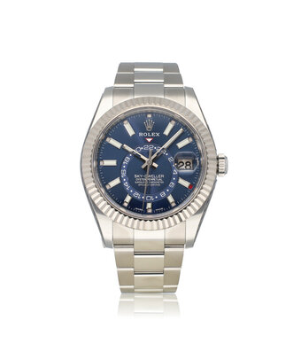 Rolex Sky-Dweller  42 NEW ROLEX SERVICE - 2023 B+P | steel - white gold blue Oyster