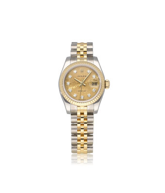Rolex Lady-Datejust 26 - 2015 + papers | steel - gold champagne diamond Jubilee - computer