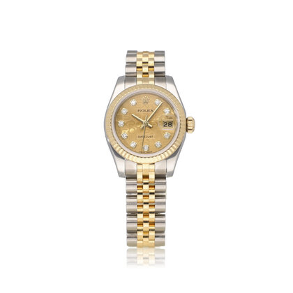 Lady-Datejust 26 - 2015 + papers | steel - gold champagne diamond Jubilee - computer