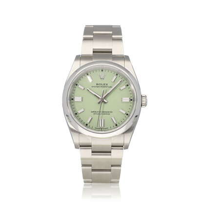 Oyster Perpetual 36 2025 box + papers | pistachio steel Oyster