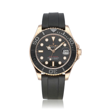 Yacht-master 37 2017 box + papers | rose gold medium - midsize Oysterflex / rubber