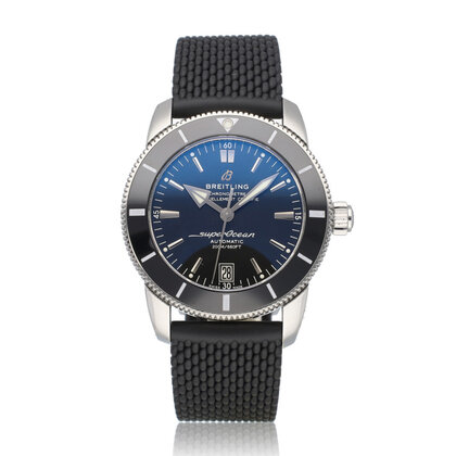 Superocean Heritage Automatic 42 NEW BREITLING SERVICE - 2023 B+P | black rubber