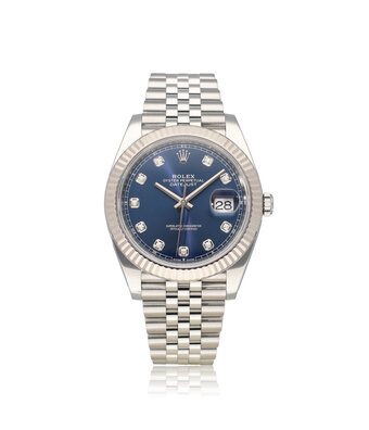 Rolex Datejust 41 NEW ROLEX SERVICE - 2019 B+P | steel blue diamond Jubilee