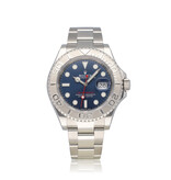 Rolex Yacht-master 40 NEW ROLEX SERVICE - 2022 B+P | steel blue - platinum Oyster