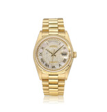 Rolex Day-Date 36 - 1999 + papers | yellow gold carousel - myriad diamond MOP President