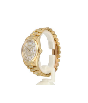 Rolex Day-Date 36 - 1999 + papers | yellow gold carousel - myriad diamond MOP President