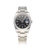 Rolex Datejust 36 NEW ROLEX SERVICE - 2024 B+P | steel black domed Oyster