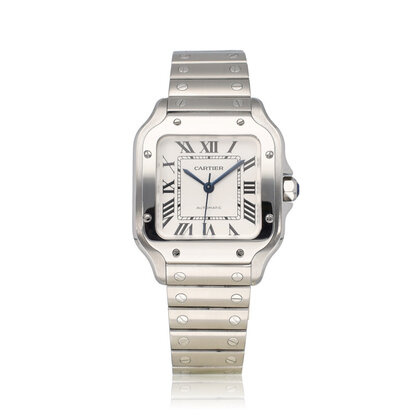 Santos de Cartier  Medium 2020 box + papers | steel silver | ref. 4075