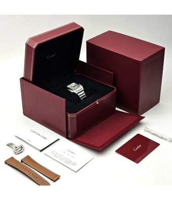 Cartier Santos de Cartier  Medium 2020 box + papers | steel silver | ref. 4075