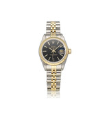Rolex Lady-Datejust 26 NEW ROLEX SERVICE - 1985 - 88-serial | steel - gold black tight Jubilee