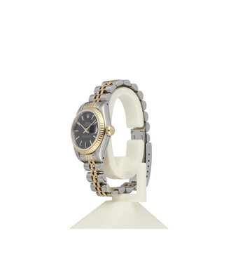 Rolex Lady-Datejust 26 NEW ROLEX SERVICE - 1985 - 88-serial | steel - gold black tight Jubilee