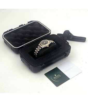 Rolex Lady-Datejust 26 NEW ROLEX SERVICE - 1985 - 88-serial | steel - gold black tight Jubilee