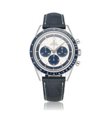 Omega Speedmaster  40 - 2016 box + papers | steel leahter white - blue dial