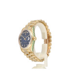 Rolex Day-Date 36 NEW ROLEX SERVICE - 1989 | gold blue ombre - vignette diamond President