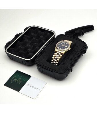 Rolex Day-Date 36 NEW ROLEX SERVICE - 1989 | gold blue ombre - vignette diamond President