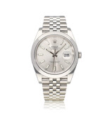 Rolex Datejust 41 - 2024 box + papers | silver index domed Jubilee