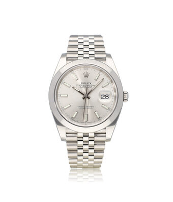 Rolex Datejust 41 - 2024 box + papers | silver index domed Jubilee