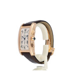 Cartier Tank Américaine SM yellow gold silver roman alligator leather 2009 B+P