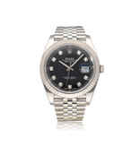 Rolex Datejust 41 NEW ROLEX SERVICE - 2018 B+P | steel black diamond Jubilee