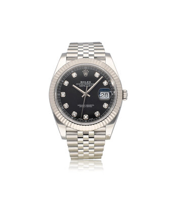 Rolex Datejust 41 NEW ROLEX SERVICE - 2018 B+P | steel black diamond Jubilee