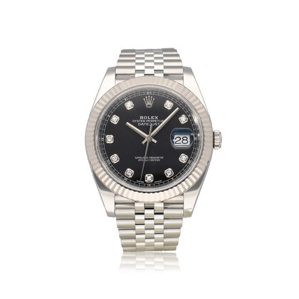 Datejust 41 NEW ROLEX SERVICE - 2018 B+P | steel black diamond Jubilee