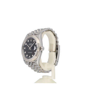 Rolex Datejust 41 NEW ROLEX SERVICE - 2018 B+P | steel black diamond Jubilee