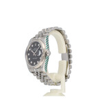 Rolex Datejust 36 NEW ROLEX SERVICE - 2009 B+P | steel - white gold diamond black Jubilee
