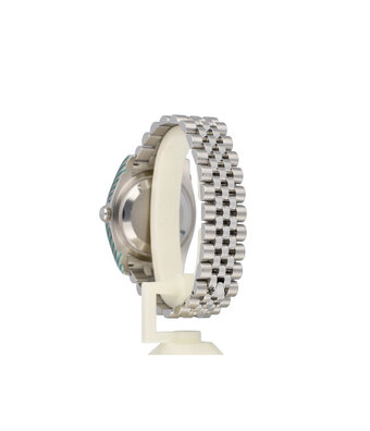Rolex Datejust 36 NEW ROLEX SERVICE - 2009 B+P | steel - white gold diamond black Jubilee