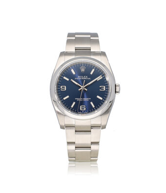 Rolex Oyster Perpetual  - 2018 box + papers | steel blue 369 Oyster