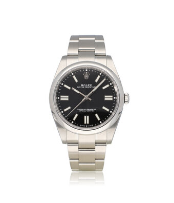 Rolex Oyster Perpetual 41 NEW ROLEX SERVICE - 2021 B+P | steel black domed Oyster