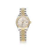 Rolex Lady-Datejust 28 - 2020 box + papers | steel - yellow gold silver domed Jubilee