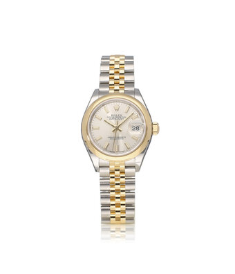 Rolex Lady-Datejust 28 - 2020 box + papers | steel - yellow gold silver domed Jubilee