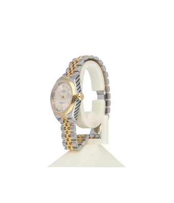 Rolex Lady-Datejust 28 - 2020 box + papers | steel - yellow gold silver domed Jubilee