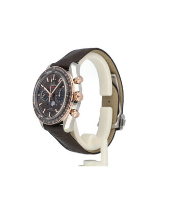 Omega Speedmaster Moonwatch Moonphase 44 steel rose gold brown 2023 box + papers