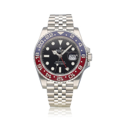 GMT-Master II 40 NEW ROLEX SERVICE - 2020 B+P | steel blue / red - Pepsi Jubilee ceramic J