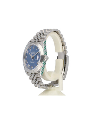 Rolex Datejust 41 NEW ROLEX SERVICE | DSC steel azurro blue roman Jubilee + box