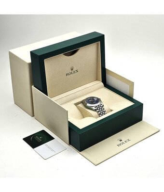 Rolex Datejust 41 NEW ROLEX SERVICE | DSC steel azurro blue roman Jubilee + box